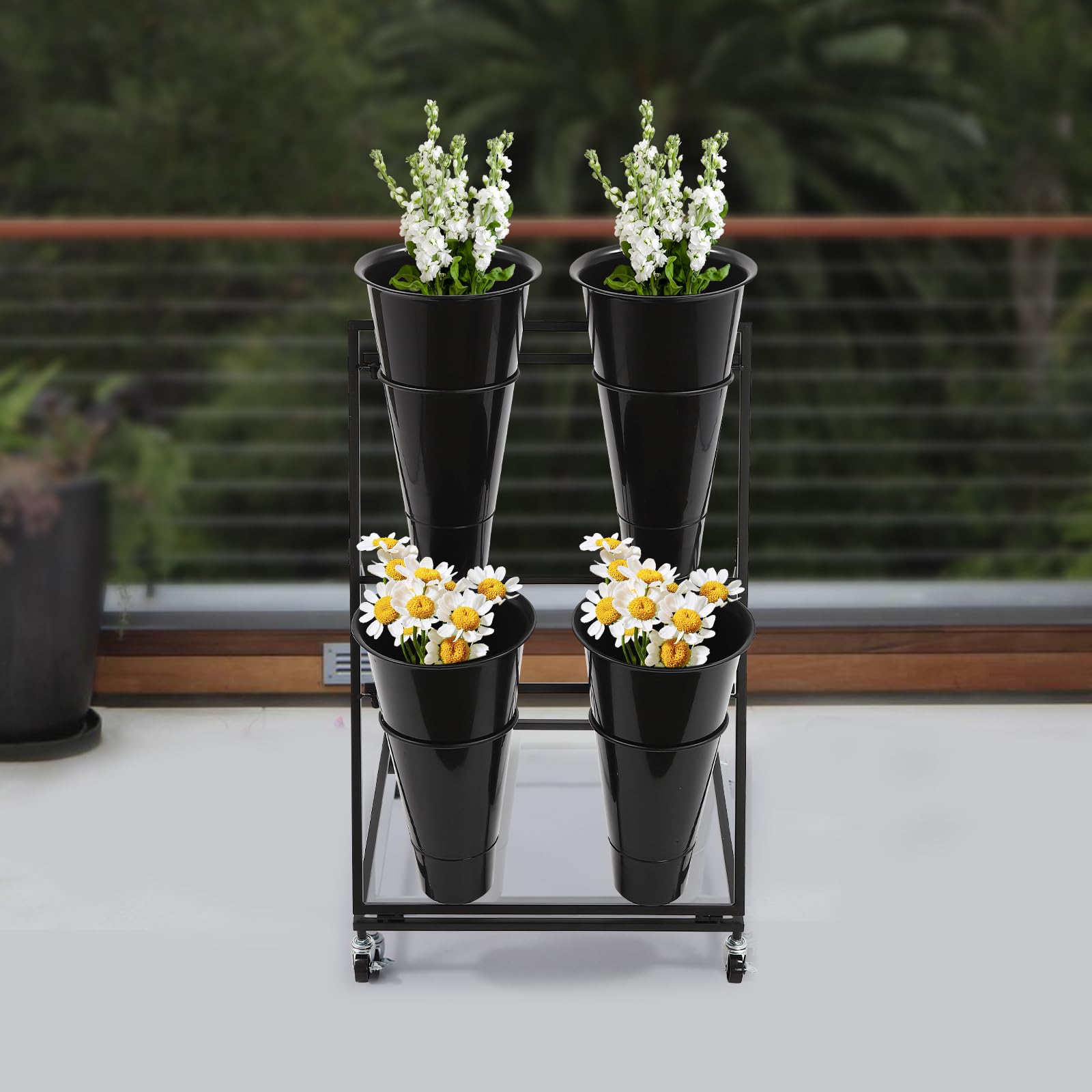 Amazon.com: Seoqudcty 2 Tier Florist Shelf Plant Cart, Flower